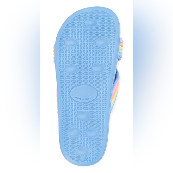 Girls Puff Slide Sandals by Wonder Nation with Crisscross Straps ~ Size 11/12 - Picture 3 of 3